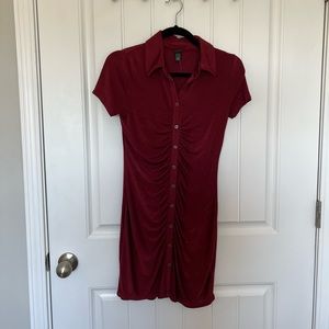 Red fitted dress